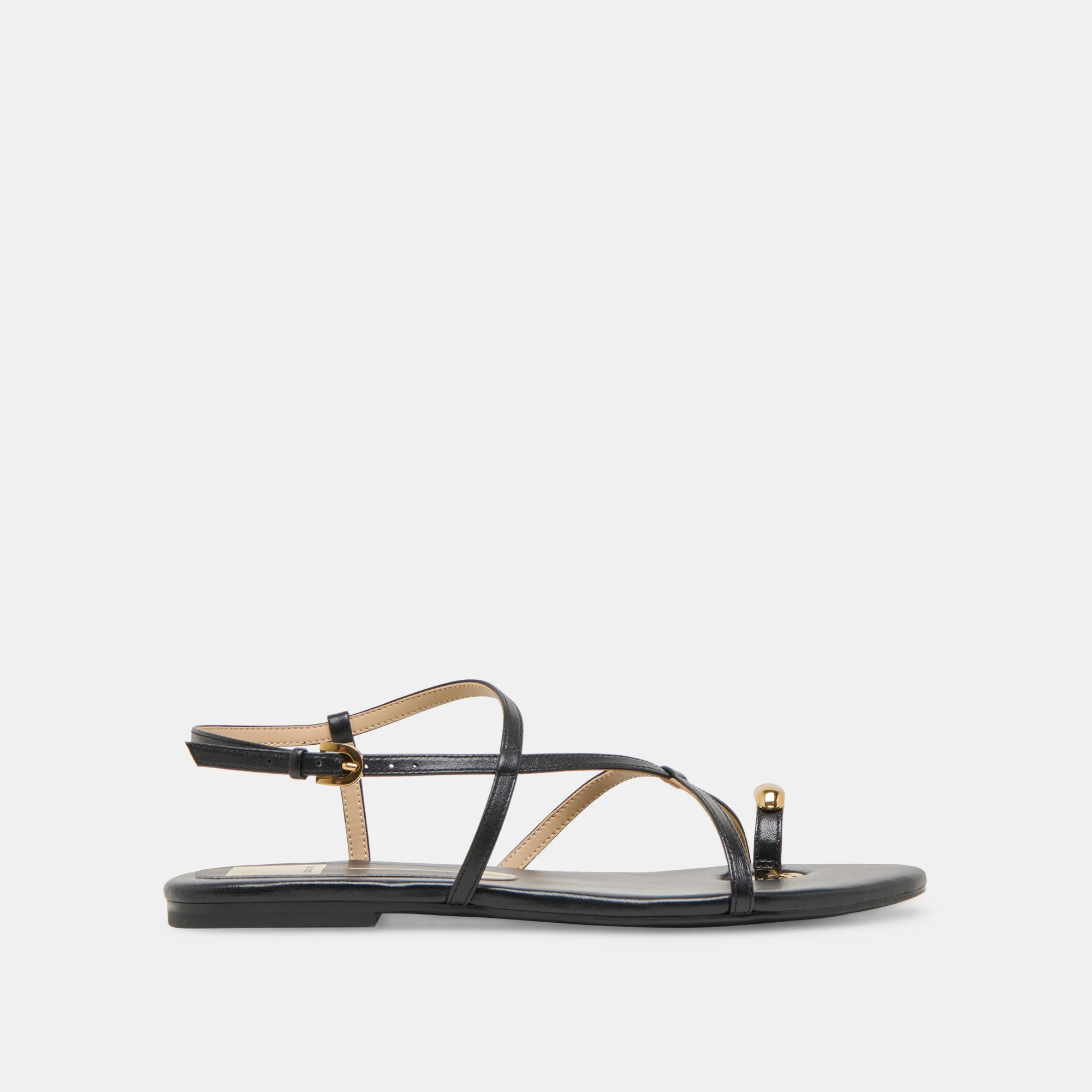 KESHA SANDALS BLACK LEATHER | DolceVita.com
