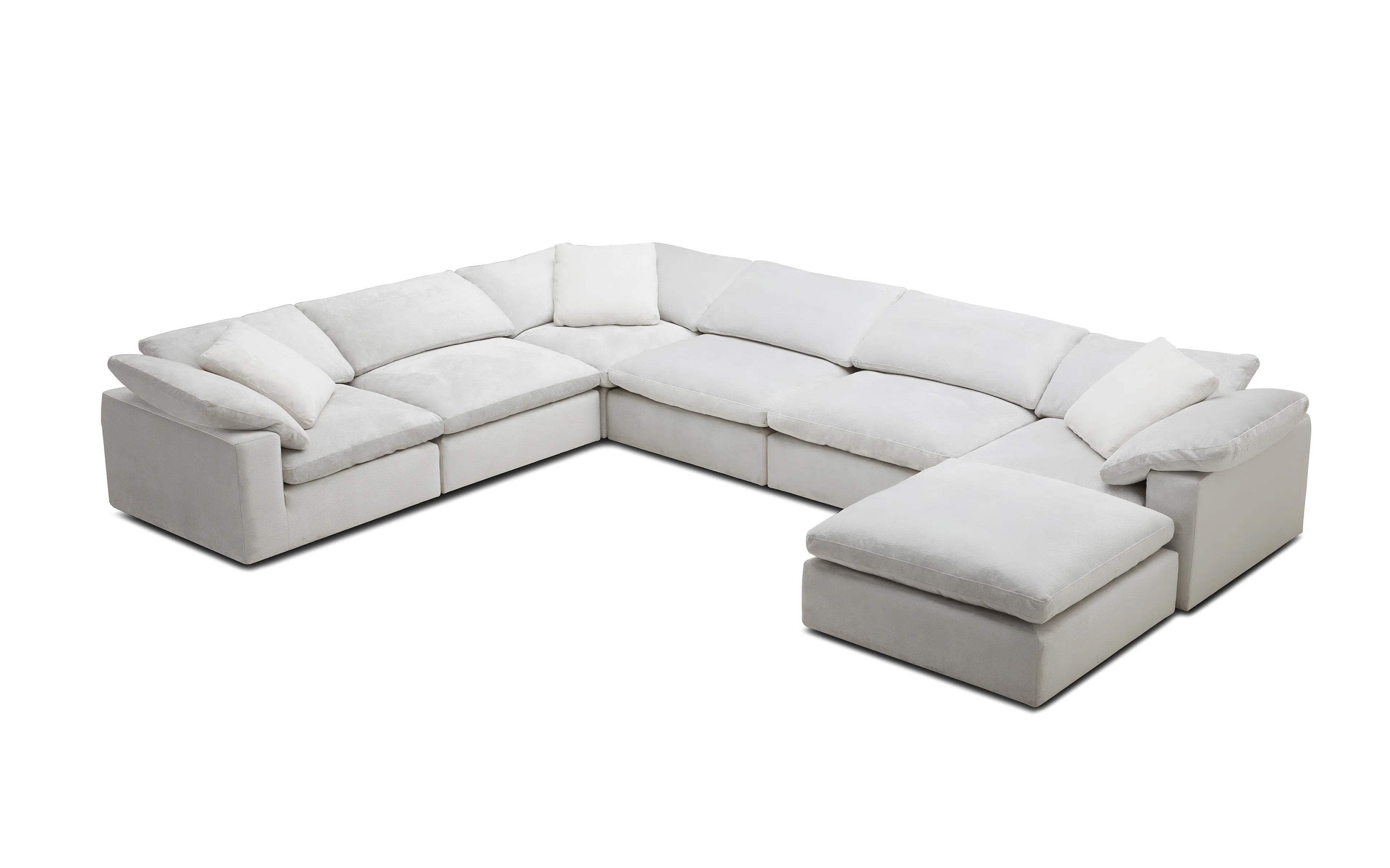 Wade Logan® Askari 7-Pieces Feather Down Cozy Cloud sectional | Wayfair | Wayfair North America