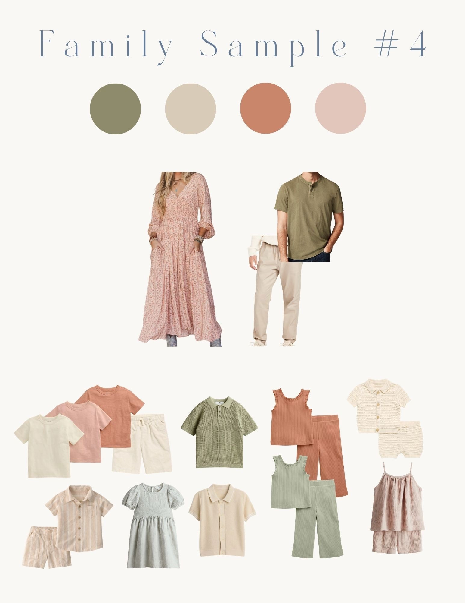 Spring family styles with olive, coral/rust, dusty pink, and neutral color palette for your next Spring or Summer family photo session! ￼

My name is Rachel and I am a family, maternity, and newborn photographer located in Asheville, North Carolina! Each spring and fall I love to put together a family styling guide for my clients to help them with figuring out what everyone is going to wear!

#LTKmomlife #LTKBaby #LTKKids