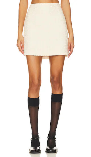 Eloise Mini Skirt in Cream | Revolve Clothing (Global)