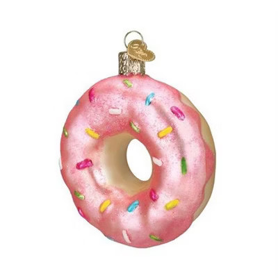 Old World Christmas Blown Glass Ornament for Christmas Tree, Pink Sprinkles Donut | Target
