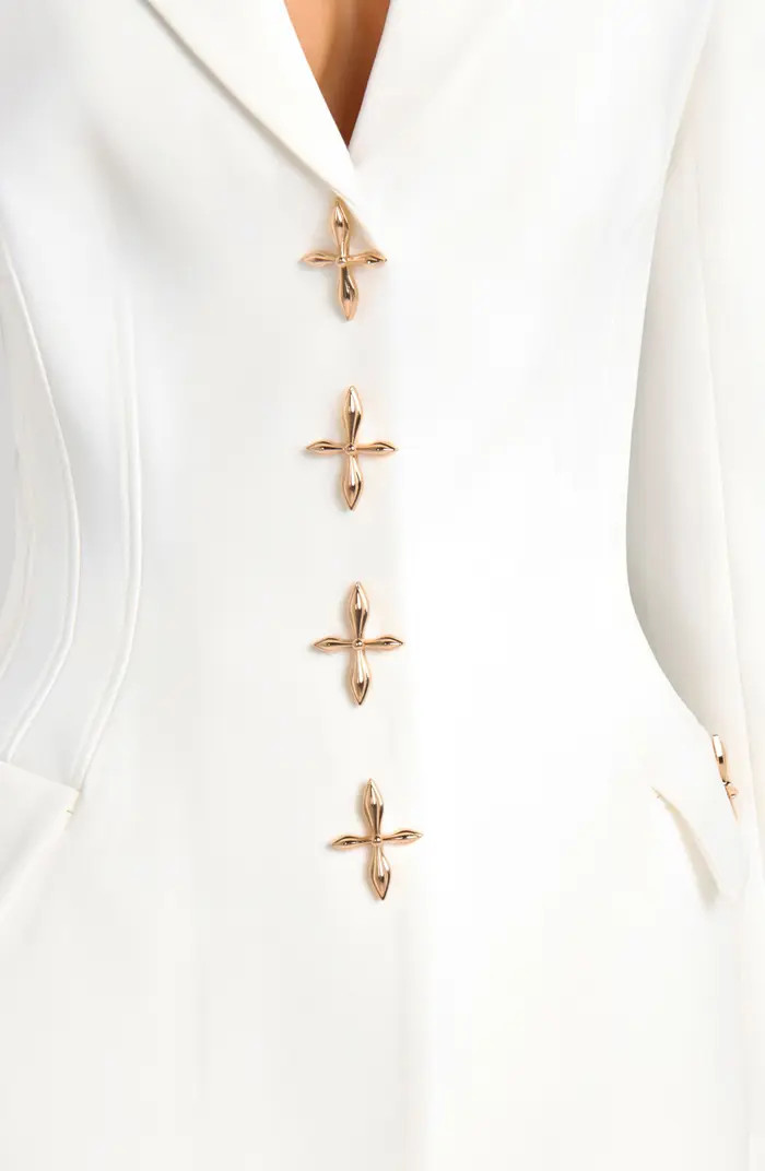 NADINE MERABI Nicola Notch Lapel Stretch Crepe Blazer | Nordstrom | Nordstrom
