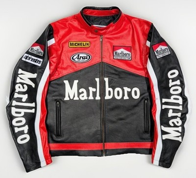 90’s Mickey Rourke B&R Embroidered Vintage F1 Racing HD Leather Motorbike Jacket | eBay US