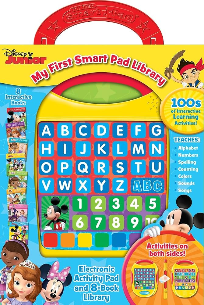 Disney Junior - My First Smart Pad Electronic Activity Pad and 8-Book Library - PI Kids | Amazon (US)