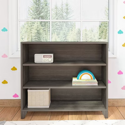 Max & Lily Classic 3-Shelf Bookcase, Solid Wood Bookcase for Kids Bedroom/Playroom, Clay | Target