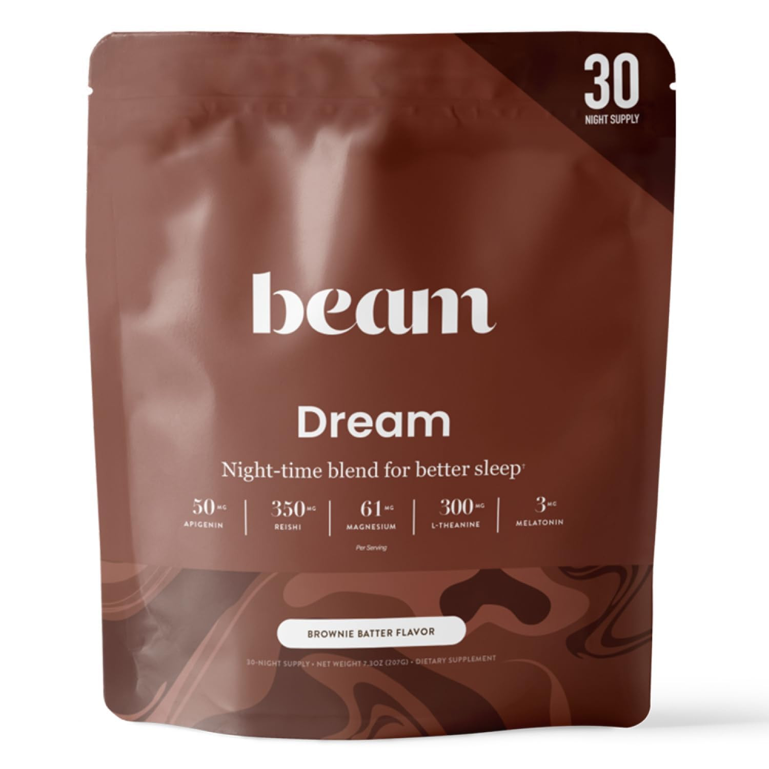 Beam Dream Sleep Powder – Sleep Aid for Adults with Melatonin, Magnesium, L-Theanine, Reishi Mu... | Amazon (US)