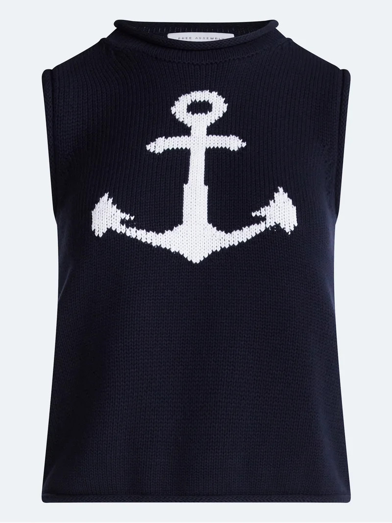 Free Assembly Women's and Women's Plus Roll Neck Sleeveless Cotton Sweater, Lightweight, Sizes XS... | Walmart (US)