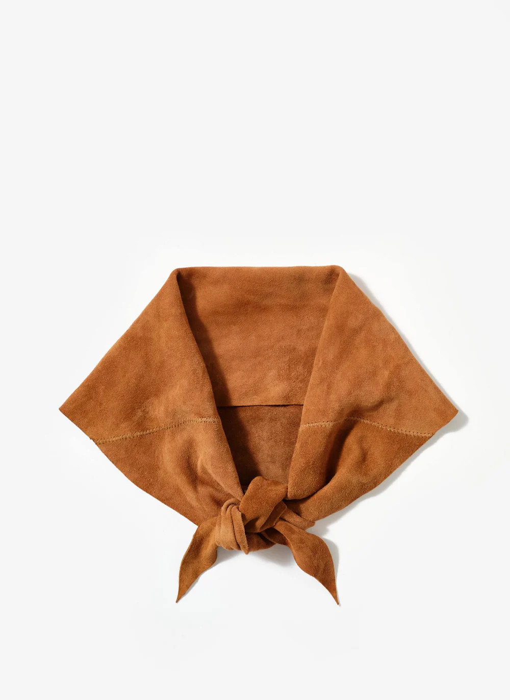 Tan Suede Triangle Neck Scarf | Mint Velvet