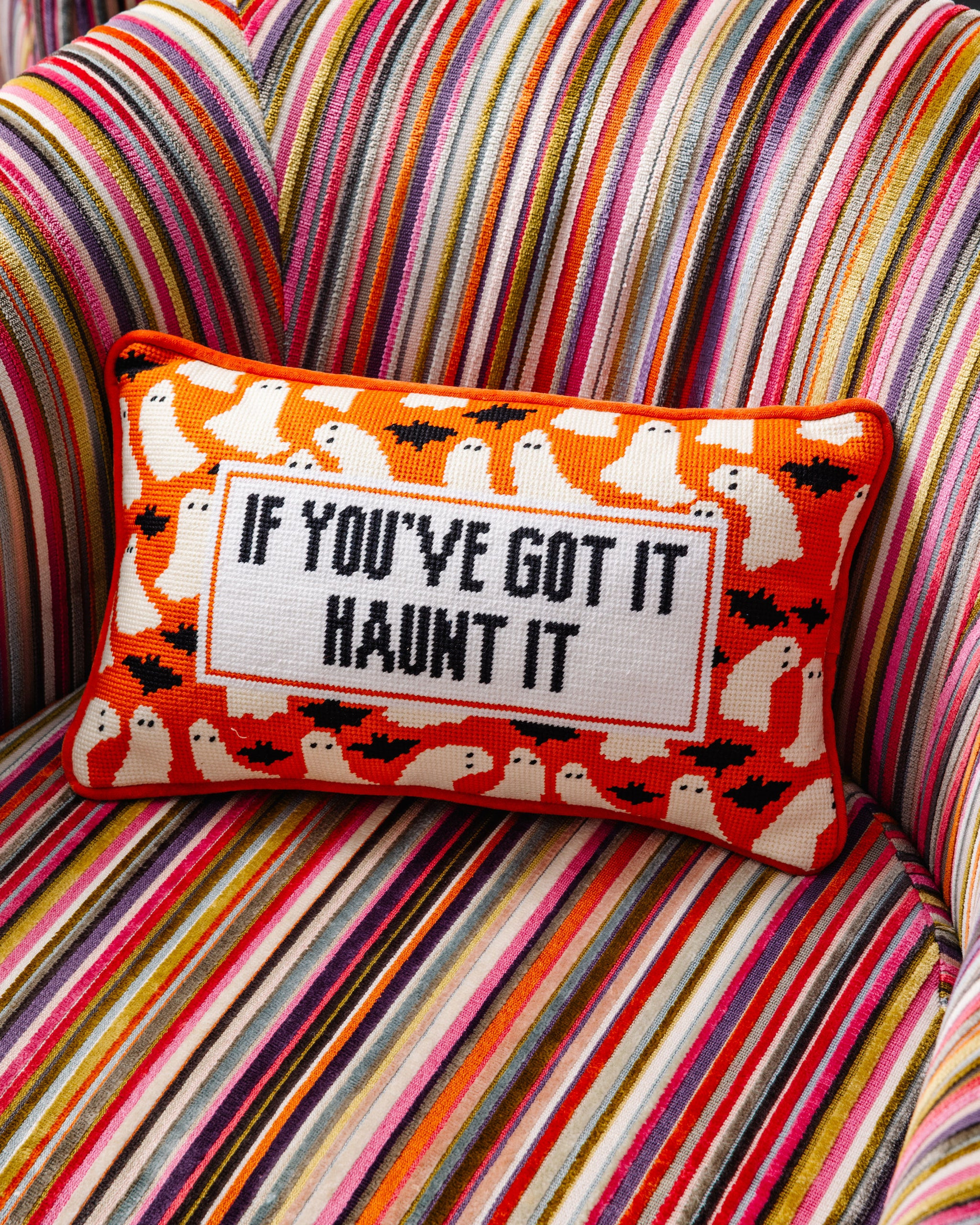 Furbish Studio - Haunt It Needlepoint Pillow | Furbish Studio