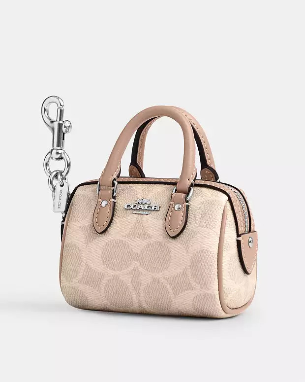Mini Rowan Bag Charm In Signature Canvas | Coach Outlet US