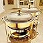 Chafing Dishes for Buffet, 4 Pack 5QT Round Stainless Steel Chafing Dish Set for Home Parties, Ch... | Amazon (US)