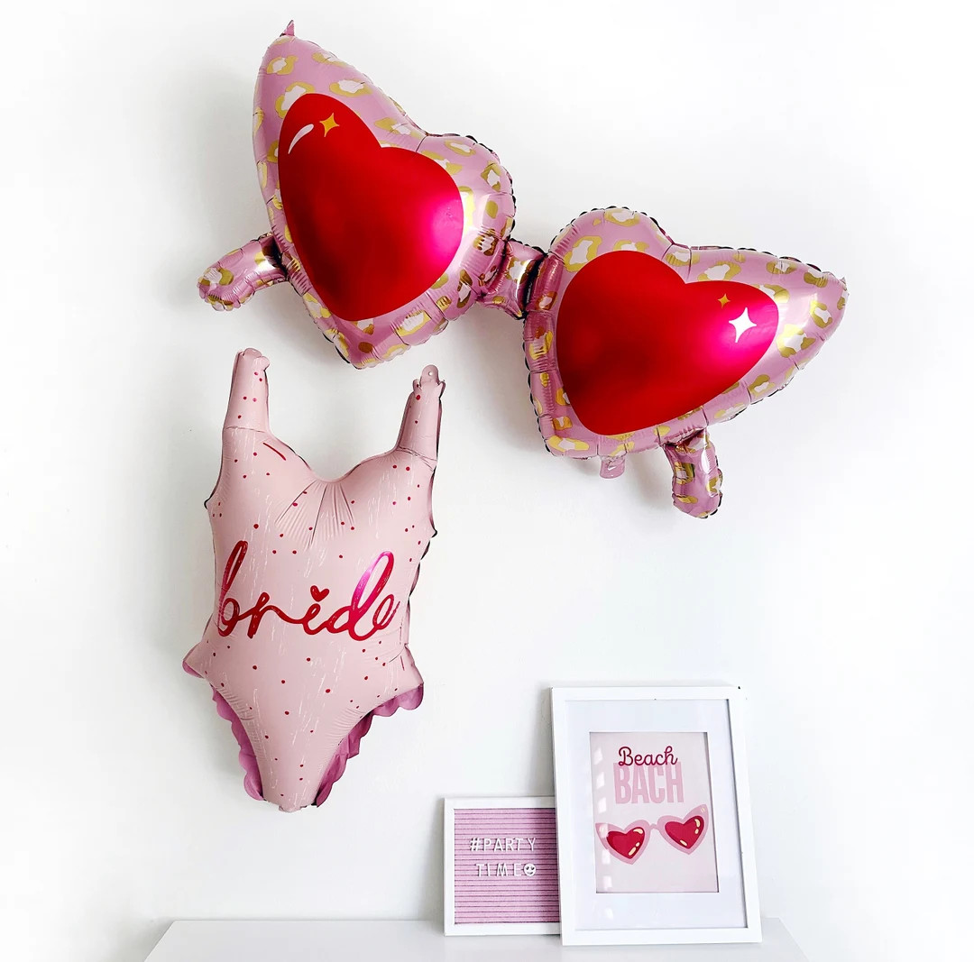 Beach Bachelorette Party Balloons, Bride Balloon, Engagement Party Photo Prop, Bachelorette Party... | Etsy (US)