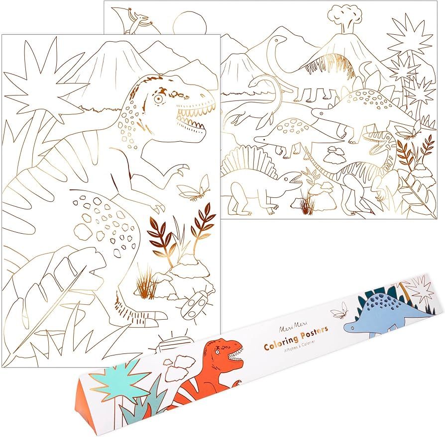 Meri Meri Dinosaur Kingdom Coloring Posters | Amazon (US)