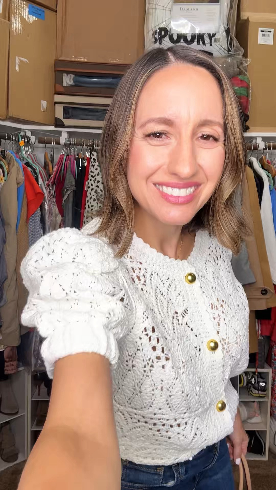 A Walmart fashion find that looks so much more expensive 🤍

I love the feminine details on this puff sleeve cardigan with the gold buttons. It’s such an easy piece to dress up or down with jeans.

Sizing note: this runs big, so I recommend sizing down one size.

I paired it with my Levi’s jeans and taupe Kate Spade handbag for an easy everyday outfit.

#LTKootd #LTKSeasonal

#LTKPetite #LTKdayinmylife #LTKstorytime