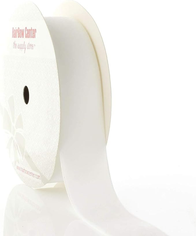 HBC 1" Velvet Ribbon 029 White - 25 Yards | Amazon (US)