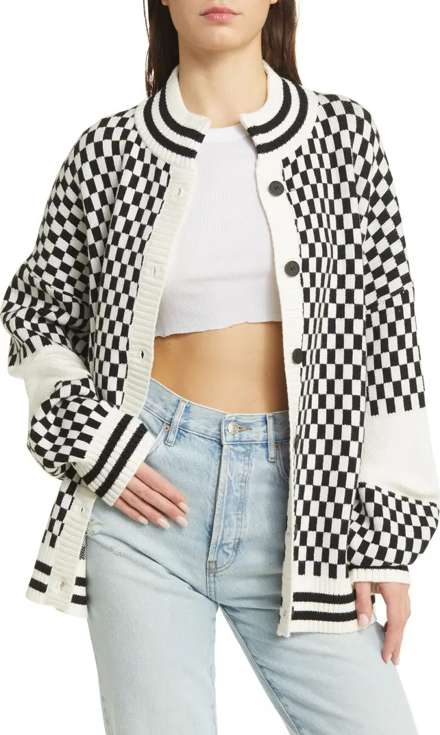 Get What I Want Grandpa Check Cardigan | Nordstrom