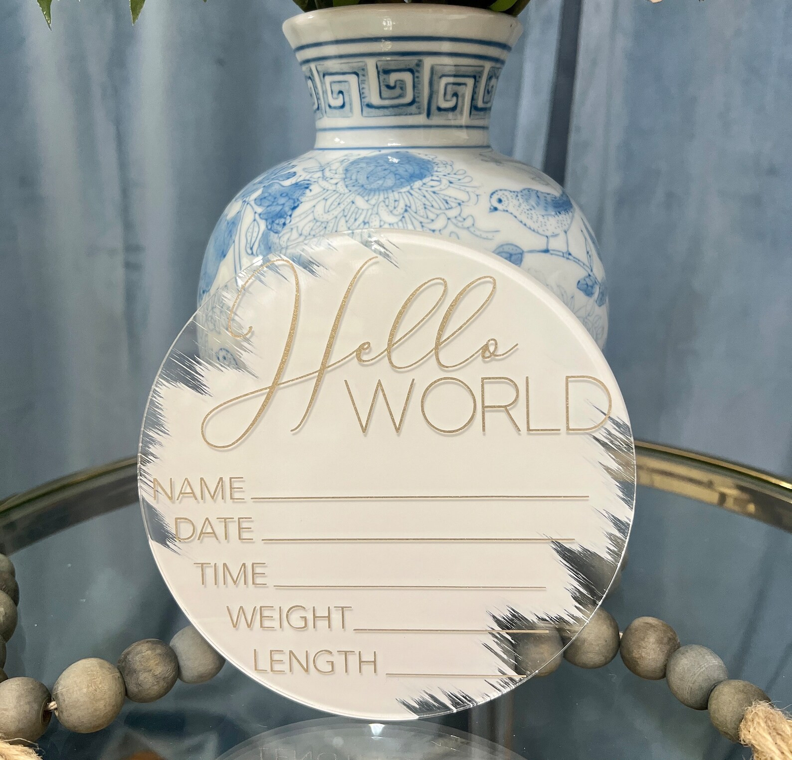 Hello World Baby Stat Sign, Acrylic Baby Birth Announcement, Hello World Sign, Newborn Photo Prop... | Etsy (US)