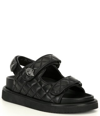 Orson Quilted Detail Leather Platform Sandals | Dillard's