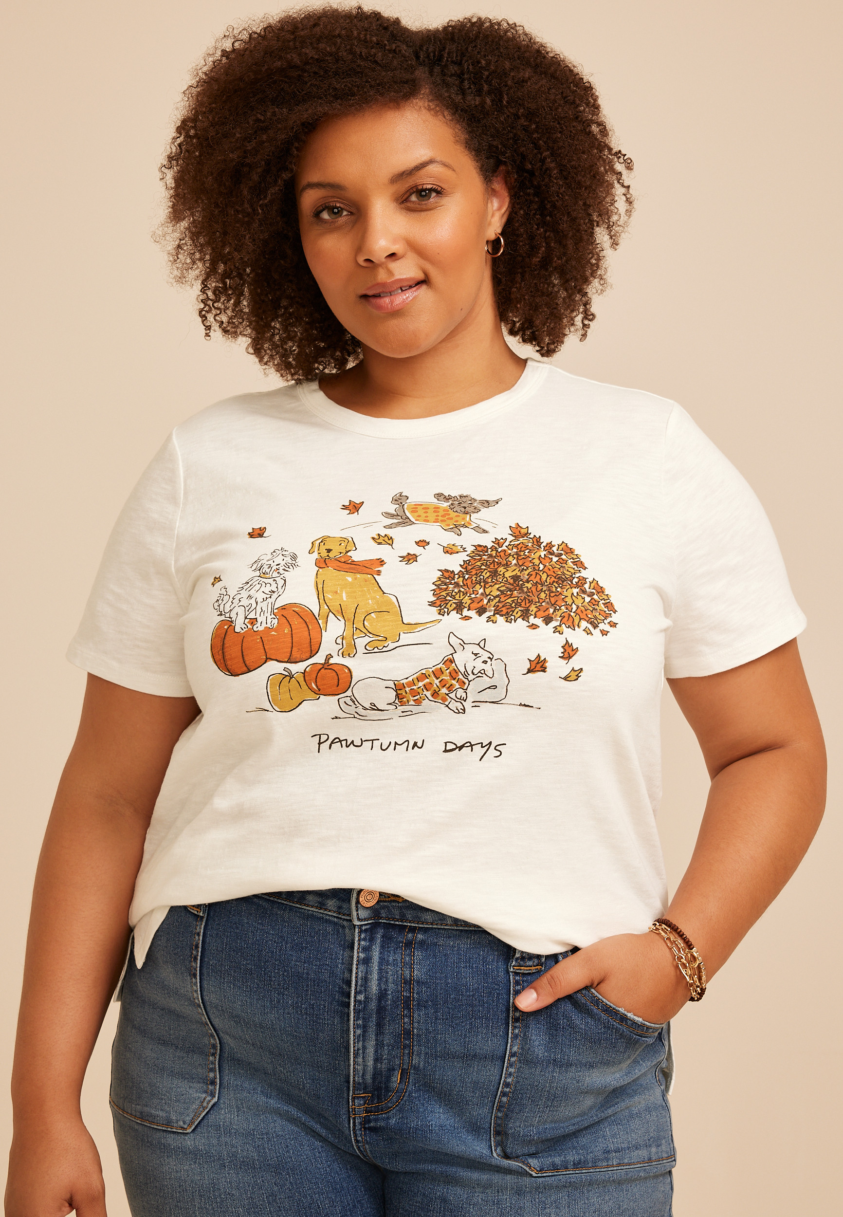 Maurices Plus Size Women's Pawtumn Days Classic Fit Graphic Tee | Maurices