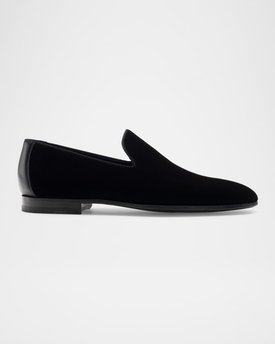 Magnanni Men's Jareth Velvet Venetian Loafers | Neiman Marcus