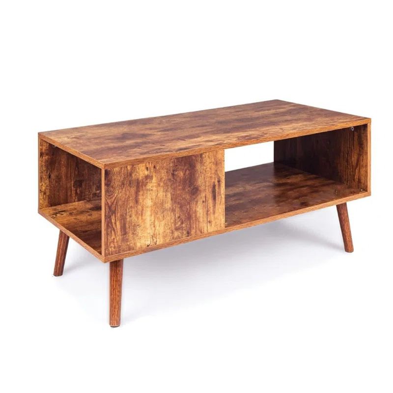 Corrigan Studio® Camaury Wooden Mid-Century Modern Coffee Accent Table Furniture W/ Open Storage... | Wayfair North America