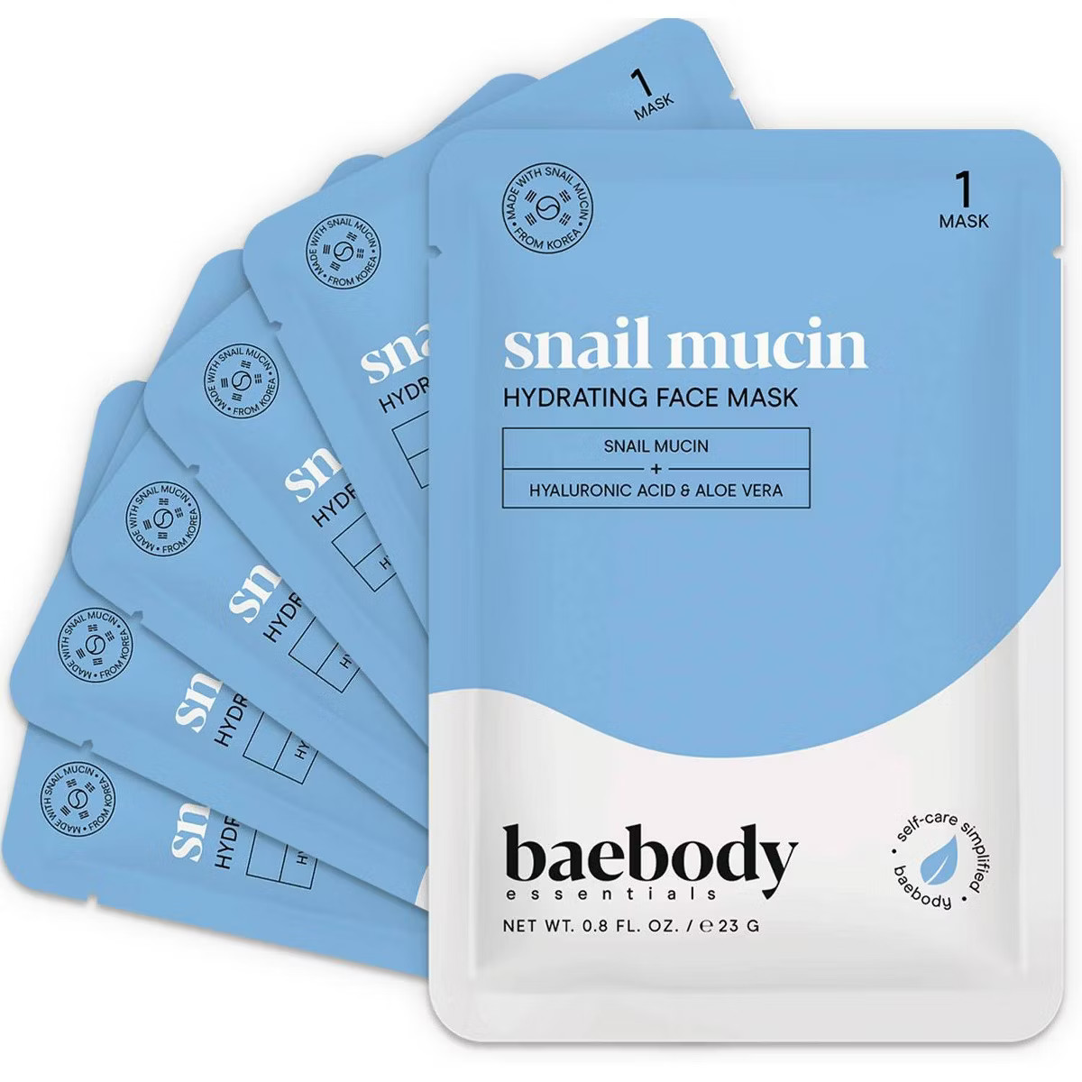 Baebody Snail Mucin Hydrating Face Mask - 6ct | Target