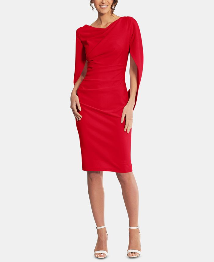 Betsy & Adam Caped Sheath Dress & Reviews - Dresses - Women - Macy's | Macys (US)