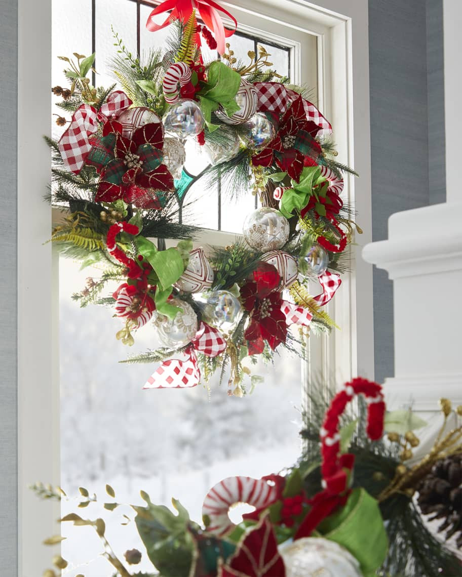 Mark Roberts Candy Cane Dreams Wreath | Neiman Marcus