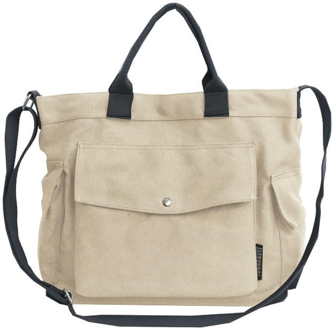 Canvas Crossbody Tote Shoulder Purse Bag for Women and Men with Multi-pocket for Shopping, Travel... | Amazon (US)