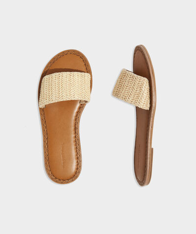 Woven Jute Leather Slide | vineyard vines