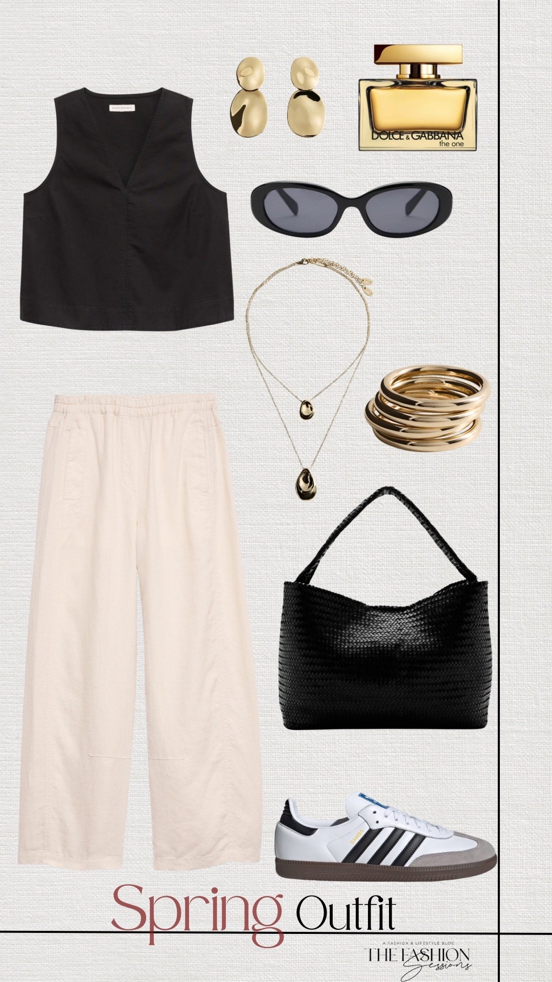 Spring Outfit | Linen Top | Cream Linen Bottoms | Adidas Samba | Woven Bag | 

#LTKootd #LTKSeasonal #LTKgrwm