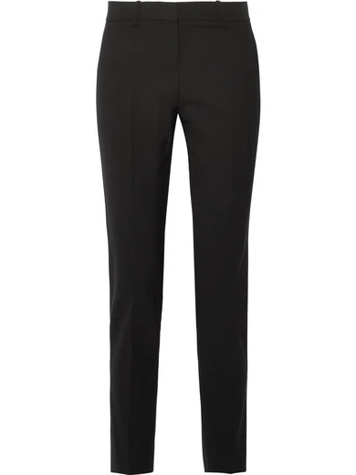 Theory - Testra Wool-blend Crepe Slim-leg Pants - Black | NET-A-PORTER (UK & EU)