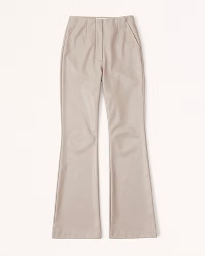 Vegan Leather Slim Flare Pants | Abercrombie & Fitch (US)