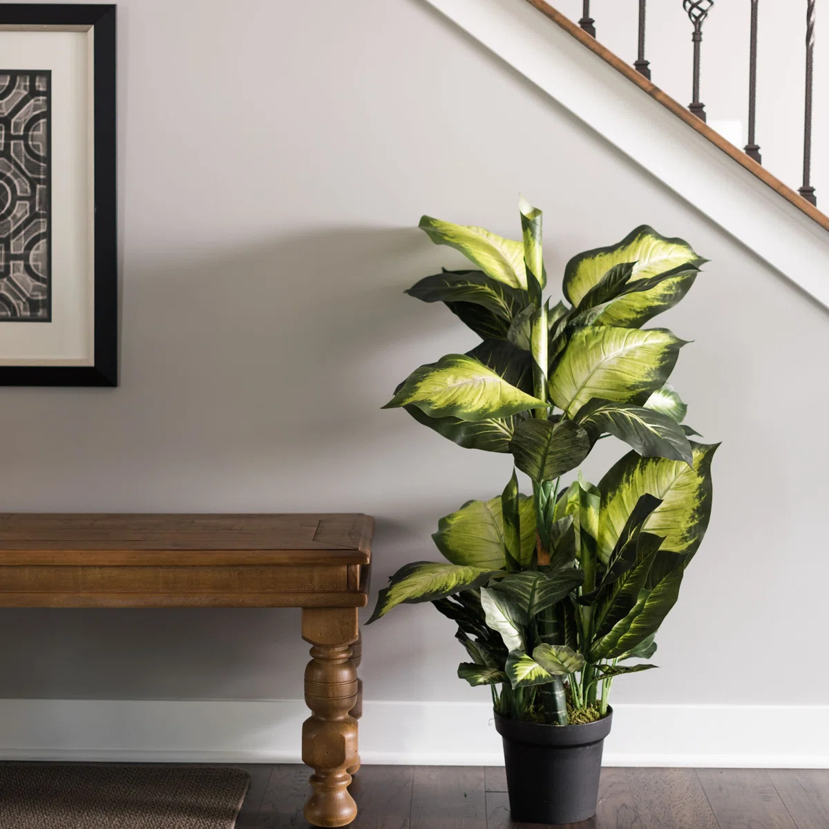 Bay Isle Home™ 40" Artificial Green and White Dieffenbachia & Reviews | Wayfair | Wayfair North America