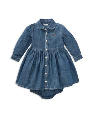 Girls' Long Sleeve Denim Dress & Bloomers Set - Baby | Bloomingdale's (US)