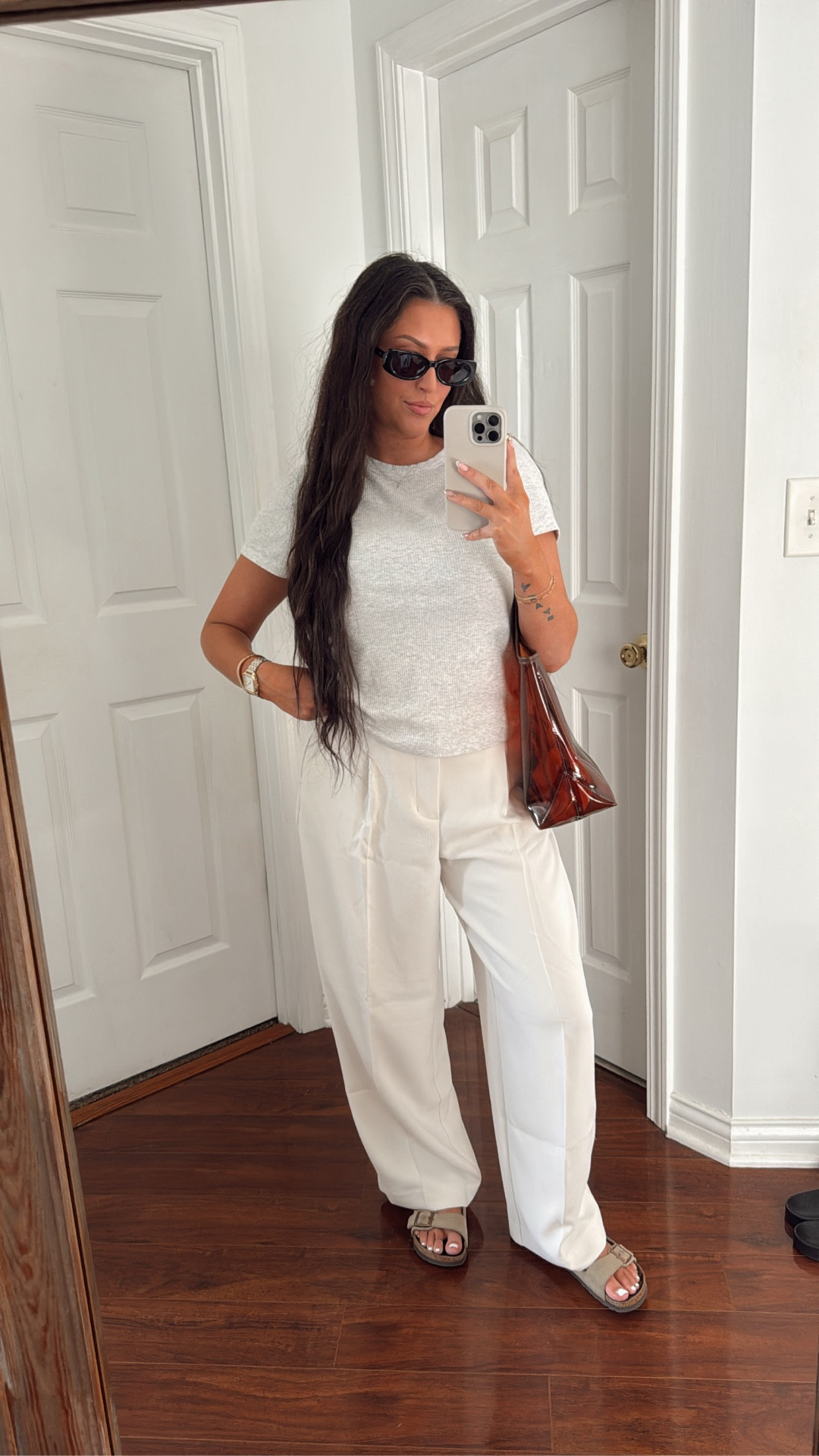 Perfect elevated comfy cute outfit for errands! Pants are my absolute favs. I have them in both regular and short. Wearing the short in this! I’m 5’2. If you’ll be wearing them with heels, go with a regular length. 🫶🏼



#LTKWorkwear #LTKootd #LTKgrwm