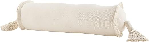 Mud Pie, Cream, Canvas Bolster Pillow, 24" x 8" | Amazon (US)