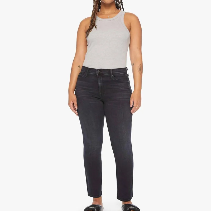 Mother Denim The Mid Rise Dazzler Ankle Jean In Deep End - Black - 25 | Verishop