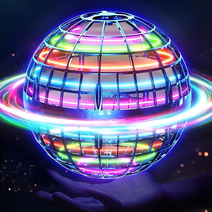 Flying Orb Ball (Blue, 2025 Upgraded) with Dazzling Lights, Magic Hover Spinner, Cool Boomerang D... | Amazon (US)