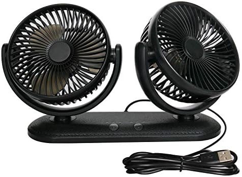 Amazon.com: TriPole Car Fan Portable Vehicle Fan Dual Head Electric Fan Vehicle Mounted USB Fan 3... | Amazon (US)