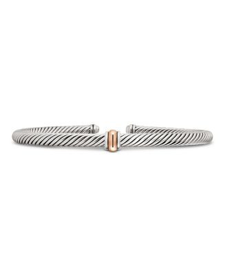 David Yurman Classic Cable Station Bracelet in Sterling Silver with 18K Yellow Gold, 4mm  | Bloom... | Bloomingdale's (US)