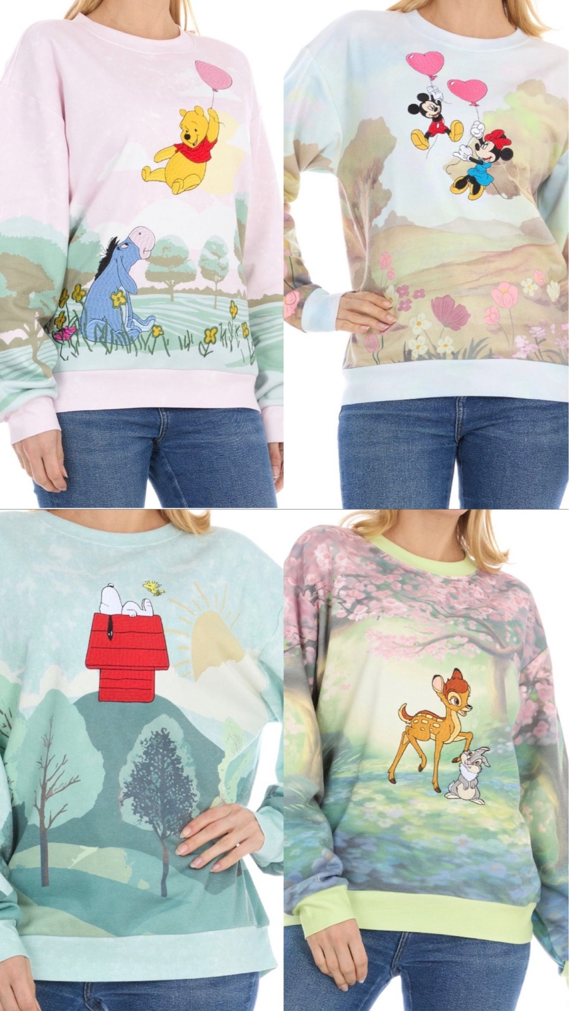 Licensed character crewnecks from Sam’s Club. For just under $16 I might knew a couple of these. Winnie the Pooh, Mickey and Minnie, Snoopy, Bambi and more!

#LTKootd #LTKmomlife