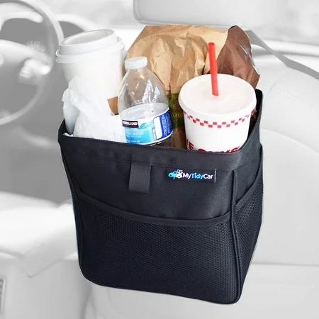 MyTidyCar Car Trash Can - Hanging Wastebasket & Auto Garbage Bag - Portable Waste Container with Lid | Walmart (US)
