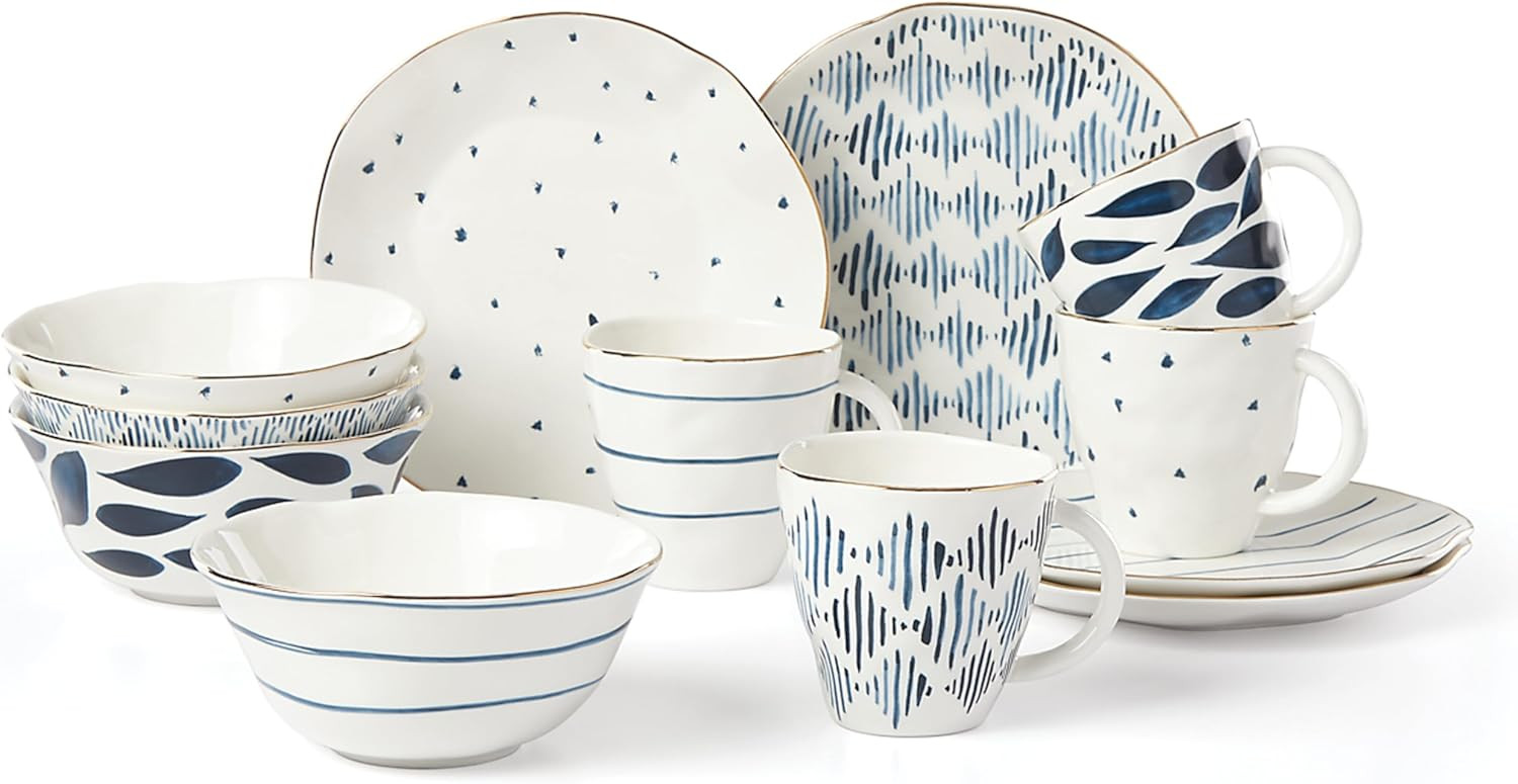Lenox Blue Bay 12-Piece Dessert Set, 10.30 LB | Amazon (US)