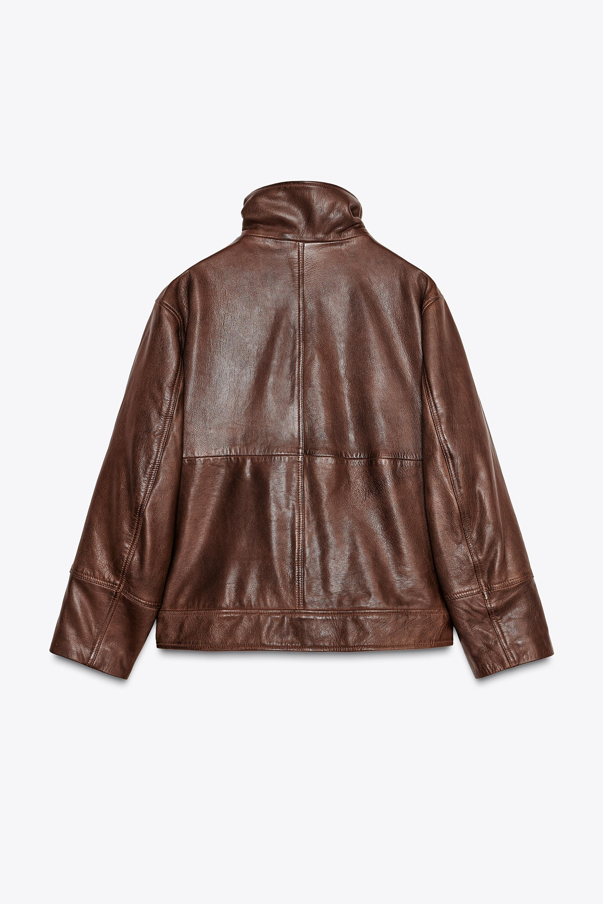 ZW COLLECTION LIMITED EDITION 100% LEATHER BOMBER JACKET | Zara US
