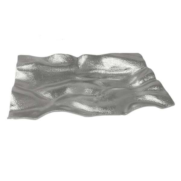Silver Decorative Tray, 12", Metallic, Aluminum, sold by At Home | At Home