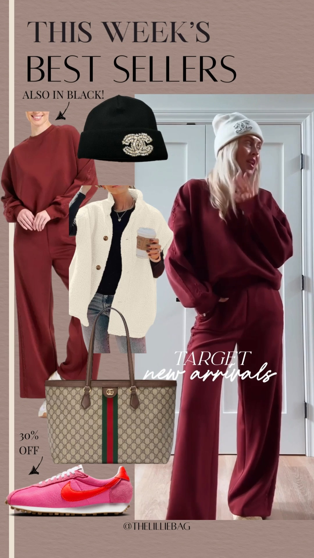 Best selling matching set and sneakers! Get your tts! Run roomy IMO! So cute! Target new lace stripe, lounge sets! 
I did smalls.

Matching set. Travel outfit. Travel set. Winter outfit. 

#LTKmomlife #LTKSeasonal #LTKootd