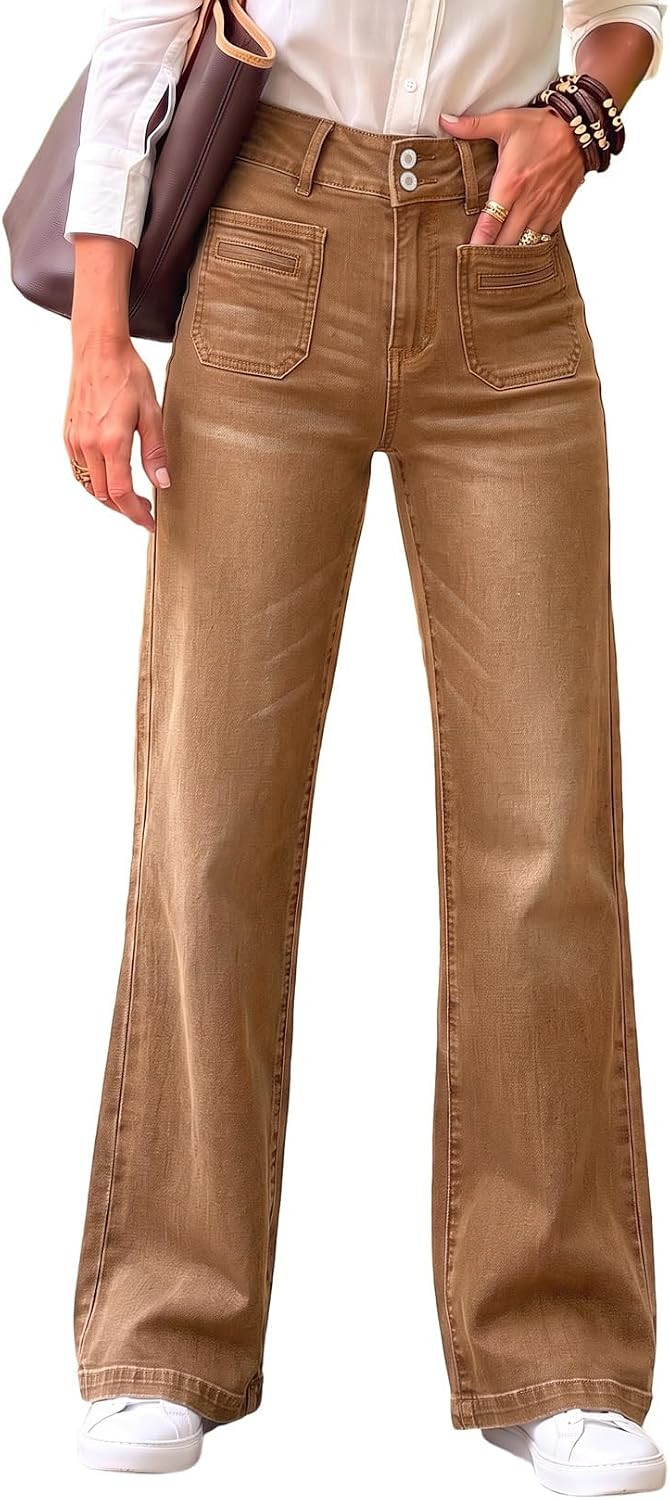 Sidefeel Women's Wide Leg Jeans High Waisted Denim Pants | Amazon (US)