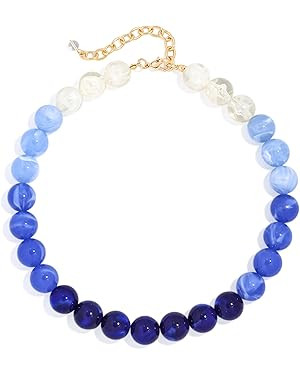 Chunky Beaded Necklace for Women Boho Statement Bead Necklace Adjustable Lightweight Choker with ... | Amazon (US)