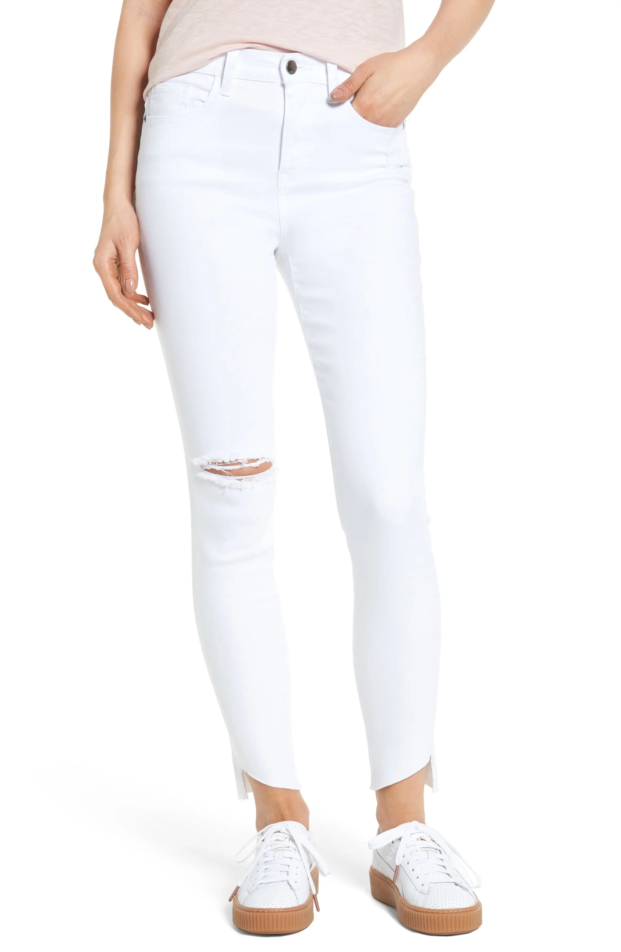 Angled Step Hem Skinny Jeans | Nordstrom